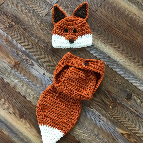 Other - Handmade Crochet Infant Fox Costume